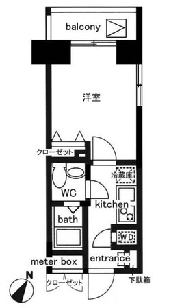 人形町駅 徒歩1分 8階の物件間取画像